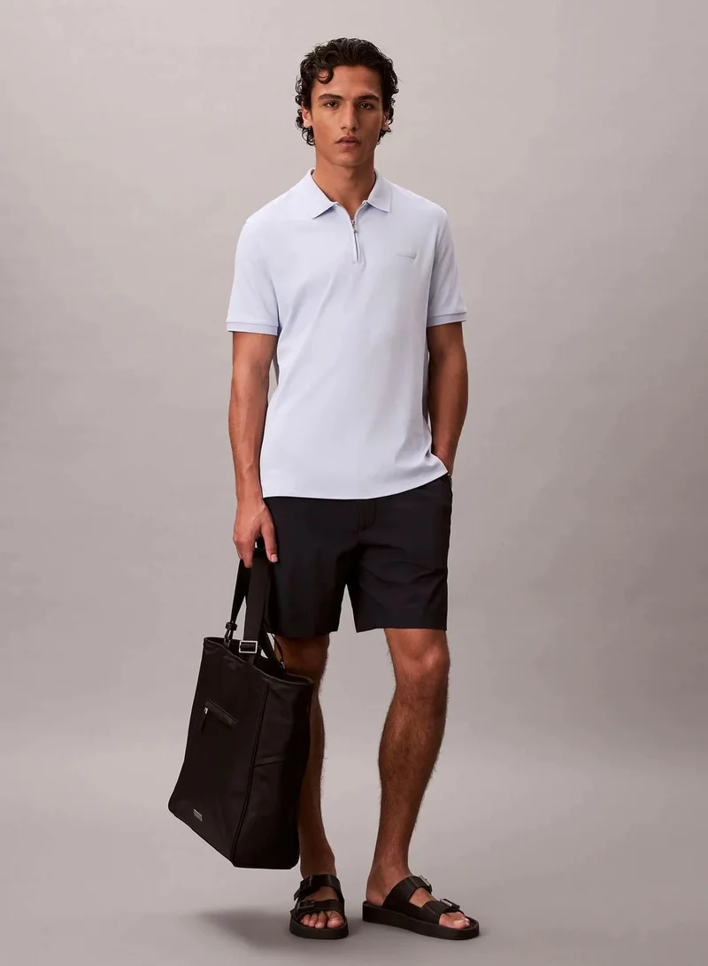 Calvin Klein Heavenly Iris Fine Knit Lyocell Blend Polo Shirt for Men | Best Price UAE