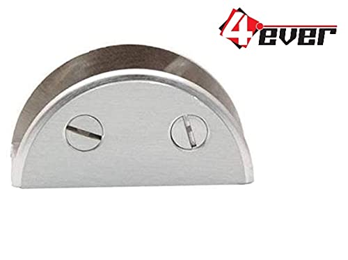 4 Ever 4ever Stainless Steel D Type Glass Shelf Bracket 2 Inches 8 MM Silver Pack of 8 Pcs - Image 2