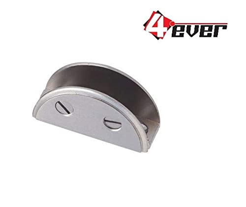 4 Ever 4ever Stainless Steel D Type Glass Shelf Bracket 2 Inches 8 MM Silver Pack of 8 Pcs - Image 3