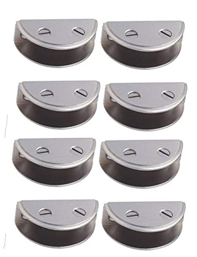 4 Ever 4ever Stainless Steel D Type Glass Shelf Bracket 2 Inches 8 MM Silver Pack of 8 Pcs - Image 1