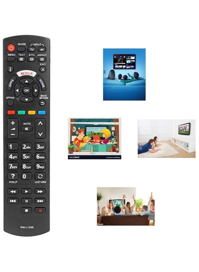 Huayu Remote Control For Panasonic Netflix Screen RM-L1268 Black/Grey/Red - Image 2