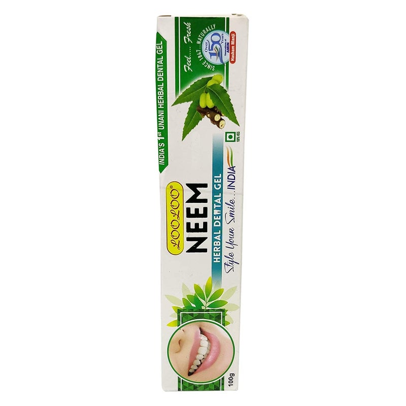 LOOLOO Neem Herbal Gel Looloo Neem & Laung Herbal Tooth Powder (Gel 100G Power 50G Pack Of 4 Strengthening Toothpaste (300 G, Pack Of 4) - Image 2