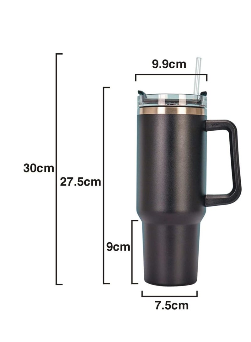Spall 40OZ Stainless Steel Mug Tumbler with Handle High-capacity Insulated Vacuum Mug Keep Cold and Hot Leak Proof Travel Coffee Mug - Image 2