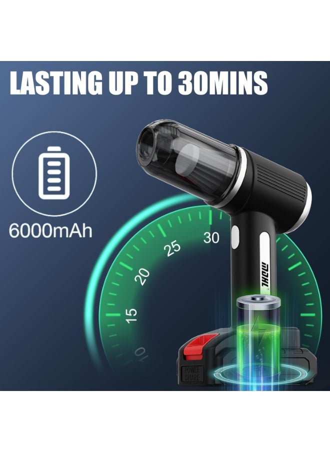 Xoopla Car Vacuum Cleaner Cordless, 9000pa Electric wireless car vacuum with 2 Speeds Adjustable, 6000mAh rechargeable Battery Dust Collector for Car Home Office  - Image 2
