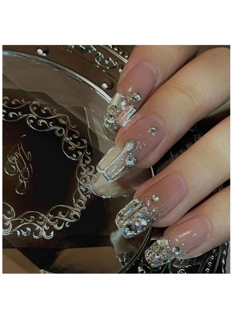 بينزو بيوتي بينزو جمال الأظافر اليدوية ، 10 قطعة ، مسمار الفن ، الاكريليك الأظافر ، الأظافر وهمية ، مجموعة فاخرة ، ديلوكس مسمار الفن ، اكسسوارات جديدة ، عرس الأظافر ، الأظافر الطرف . - Image 2