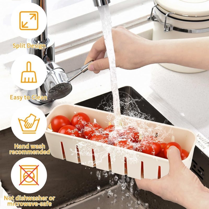 KocelFir Fruit Storage Containers for Fridge, Fridge Organizer Snackle Box Container, Fruit Containers for Fridge, 4 Compartments Fruit & Vegetable Organizer - Image 4