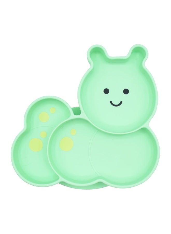 melii Divided Silicone Suction Plate - 100% Silicone, for Baby + Toddlers – BPA Free, Dishwasher & Microwave Safe - Caterpillar - Image 1