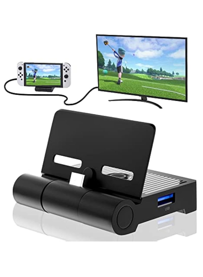 Arabest Portable Dock Charging Station for Switch, with HDMI Cables Interface and Pd Protocol, Portable Switch Charger Stand with Foldable Design, For Switch TV Docking Station - Image 1