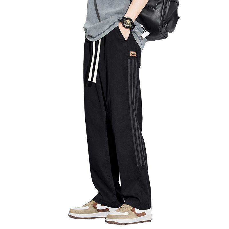 Casual Pants Men'S Autumn Thin Straight Loose Striped Sports Pants - Image 5