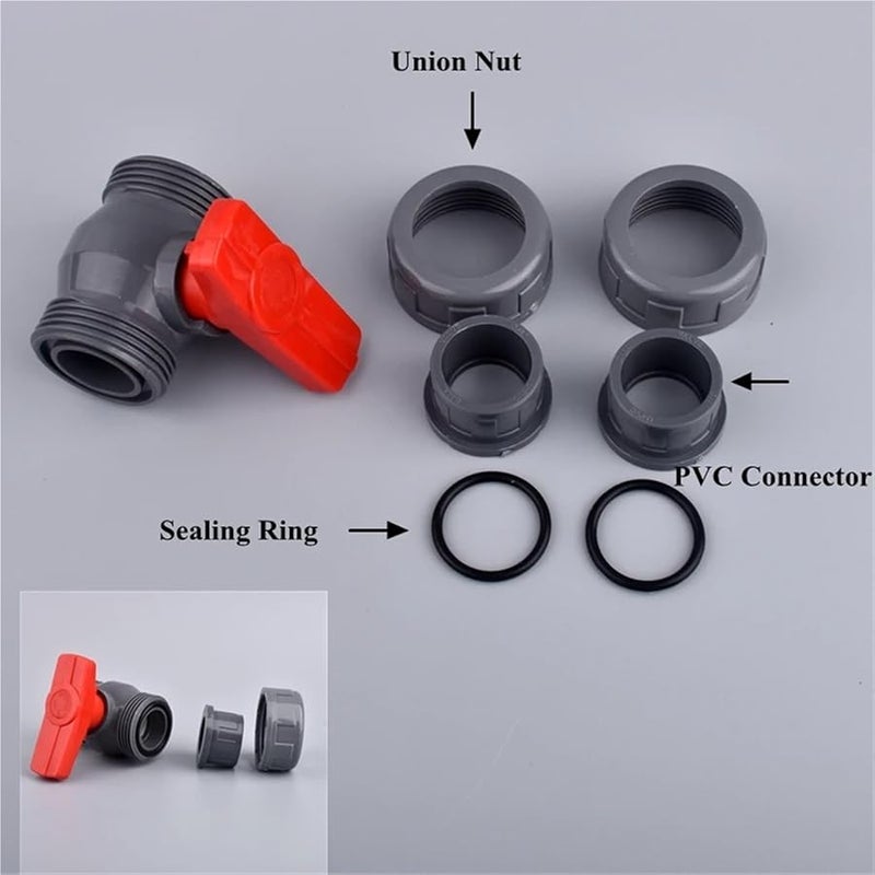 Garden Hose Quick Connect Kit 15PCS Grey UPVC Valve 25mm Irrigation Fittings - Image 5