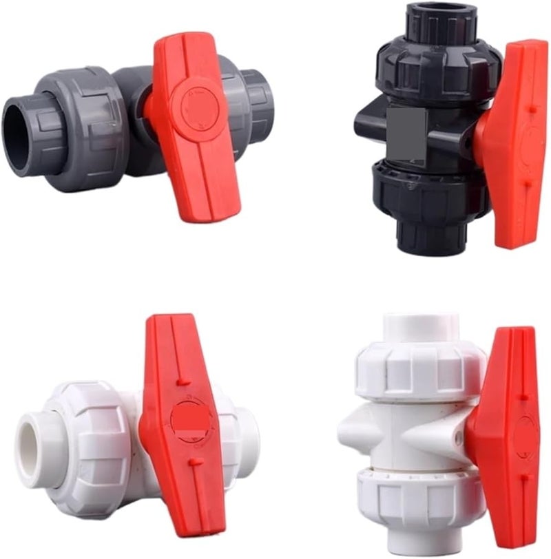 Garden Hose Quick Connect Kit 15PCS Grey UPVC Valve 25mm Irrigation Fittings - Image 1