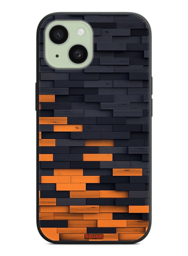 Tolwak Apple iPhone 15 Plus Protective Case Cover Wooden Wall - Image 2