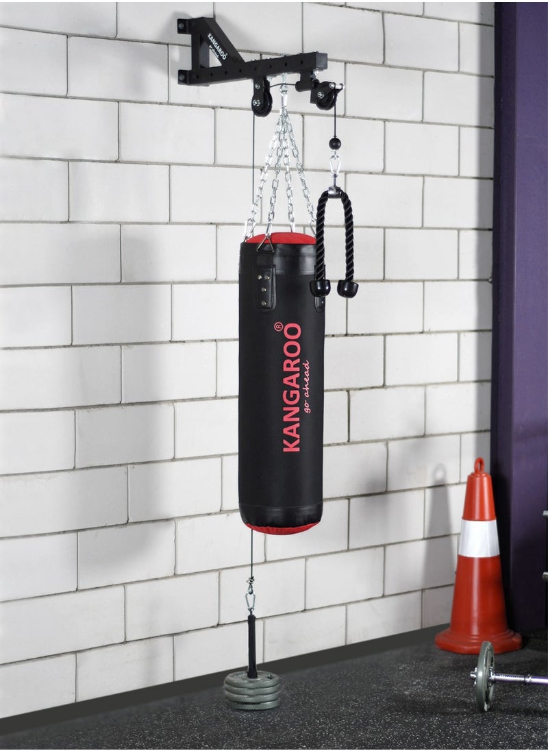 A boxing bag set with a pull-up device, a double weightlifting pulley with 360 degree control, 10 kg weights, and a boxing glove. Bundle - pzsku/Z83FBE28C1F9327A115C1Z/45/_/1726466841/d100fd52-741e-4325-a496-da9135afcec2