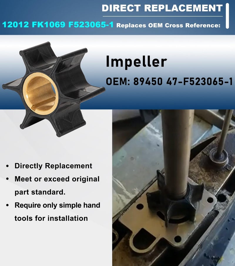 Camoo Water Pump Impeller Kit for Chrysler Force 75-140 HP - Image 4