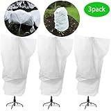 Alpurple Alpurple 3 Packs Winter Drawstring Plant Covers - 47" X 31.5" Warm Plant Protection Cover Bags, Frost Cloth Blanket  - Image 1
