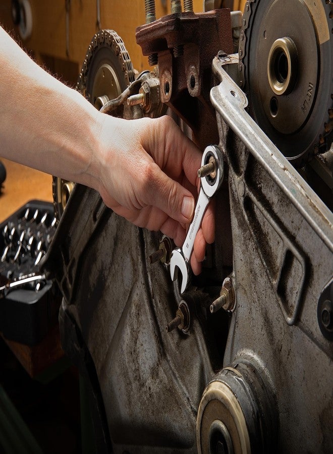 GEARWRENCH 14 Pc. 12 Point Stubby Ratcheting SAE/Metric Combination Wrench Set - 85206 - Image 5