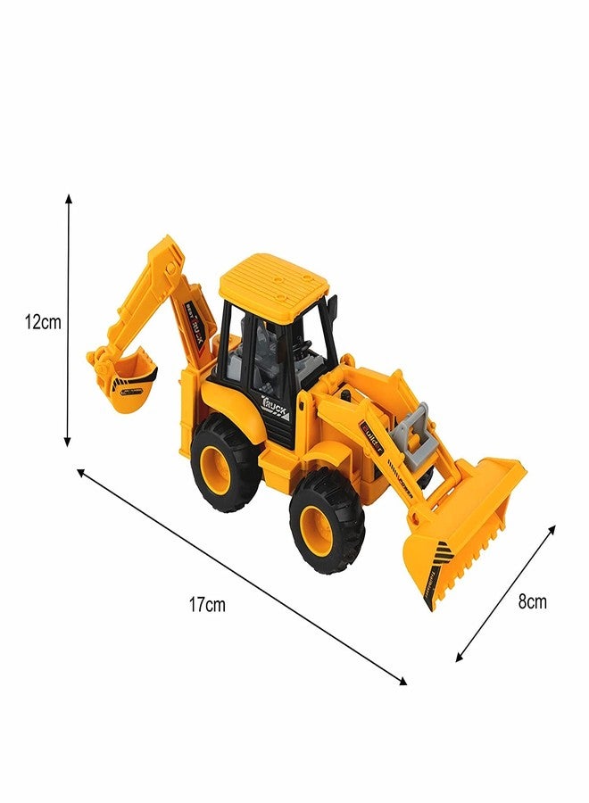 SHIPEASE Friction Powered Excavator Truck Pushdozer Engineering Construction Truck Unbreakable Dumper Toy for Kids Boys Girls Pull Back Vehicle - Image 3