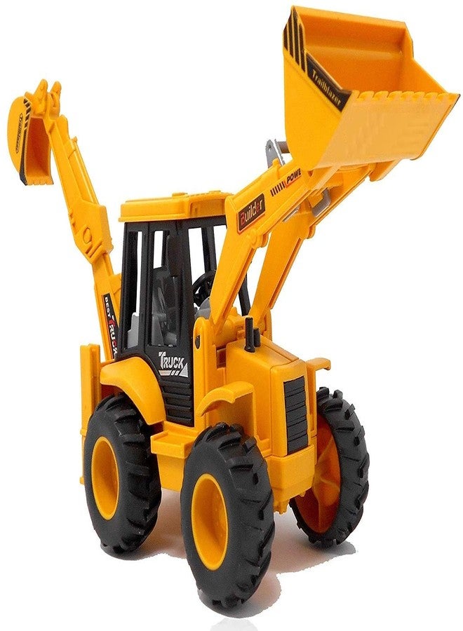 SHIPEASE Friction Powered Excavator Truck Pushdozer Engineering Construction Truck Unbreakable Dumper Toy for Kids Boys Girls Pull Back Vehicle - Image 1