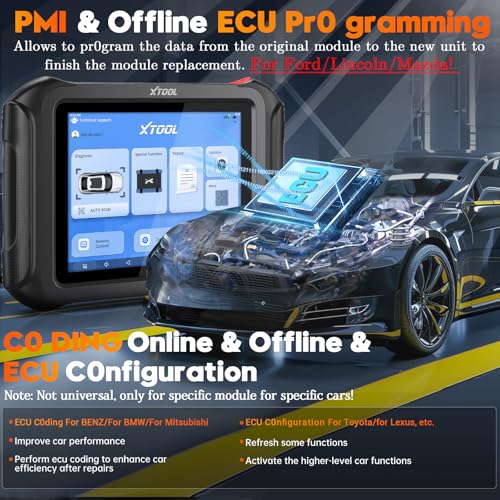 XTOOL D9S Topology Mapping OBD2 Scanner, Wireless ECU Coding & Bidirectional Automotive Diagnostic Scan Tool, PMI for Ford, AI-Assisted, 45+ Resets, 8 PIDs Live Data, FCA, Full System, 3-Year Updates - Image 2