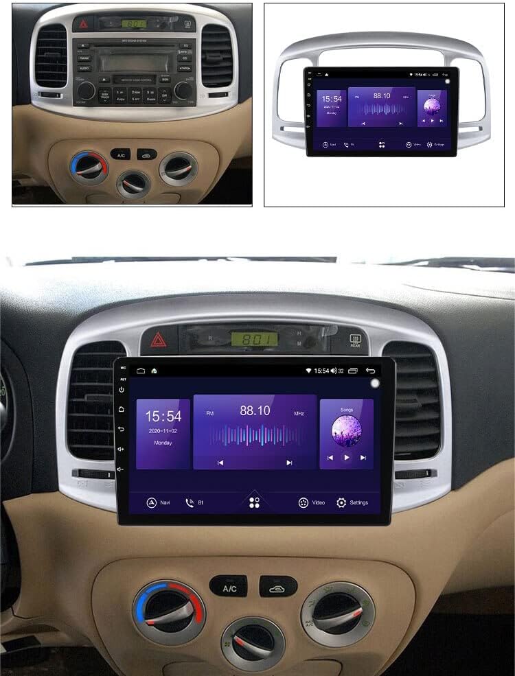 4k MRC android car stereo android for hyundai accent model 2006 to 2011 with applecarplay android auto reverse camera - Image 2