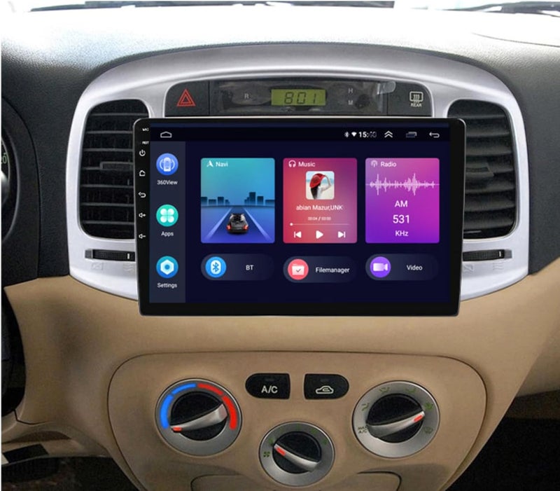 4k MRC android car stereo android for hyundai accent model 2006 to 2011 with applecarplay android auto reverse camera - Image 1