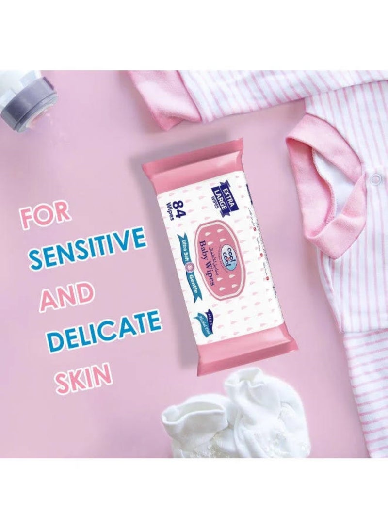 كول اند كول مناديل أطفال كبيرة الحجم 84 منديل - Image 3