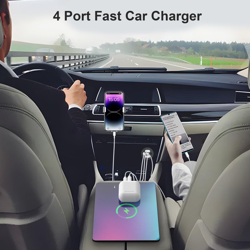 Hapytrip 2 Pack 12V USB Outlet 4 Port Car Charger, 78W Super Fast Dual PD3.0 & QC3.0 Multiple USB Port for Car, USB C Cigarette Lighter Replacement 12 Volt Socket Waterproof for Marine Boat Motorcycle RV Golf - Image 3