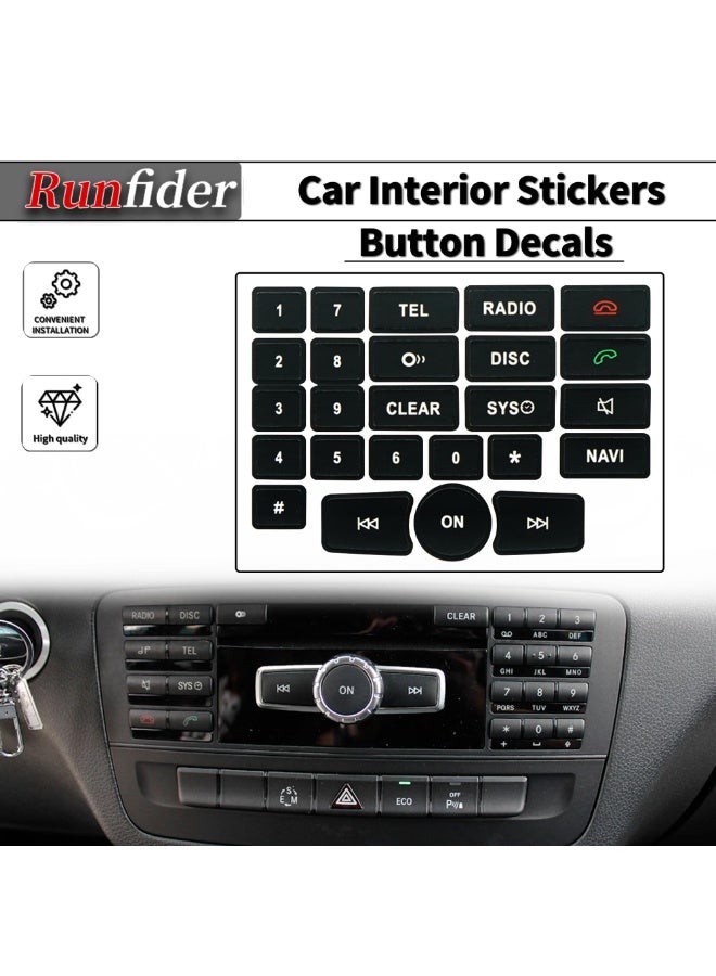 ملصقات أزرار داخلية للسيارة من Runfider طقم إصلاح لمرسيدس بنز A W176 B W246 C W204 E W212 SLK R172 CLS W218 GLK X204 SL R231 - Image 3