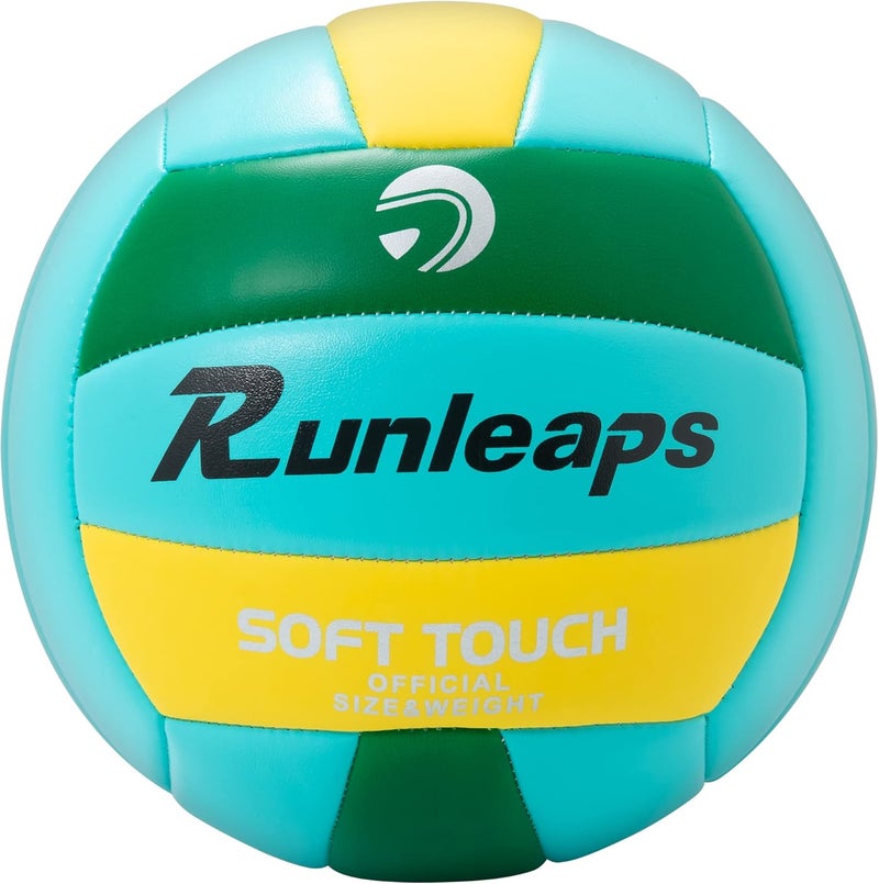 Runleaps Beach Volleyball Official Size 5 Soft Waterproof Volleyball Sand Sports PU Ball for Indoor, Outdoor, Pool, Gym, Training - Image 1