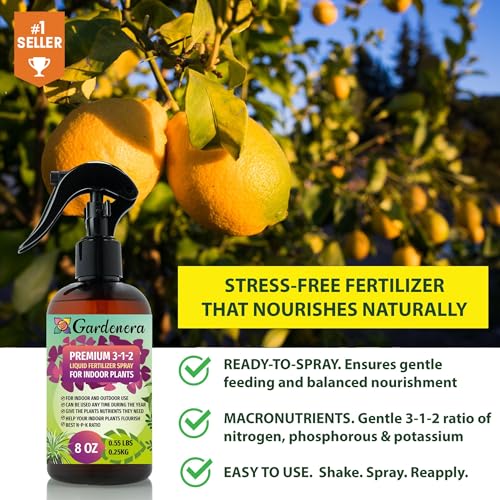 Gardenera Professional Monstera Spray Fertilizer Mist for Home Gardening | 3-1-2 Gentle Blend Mist for Healthy Leaves & Growth | Essential Nutrients for Monstera - 8oz - Image 2