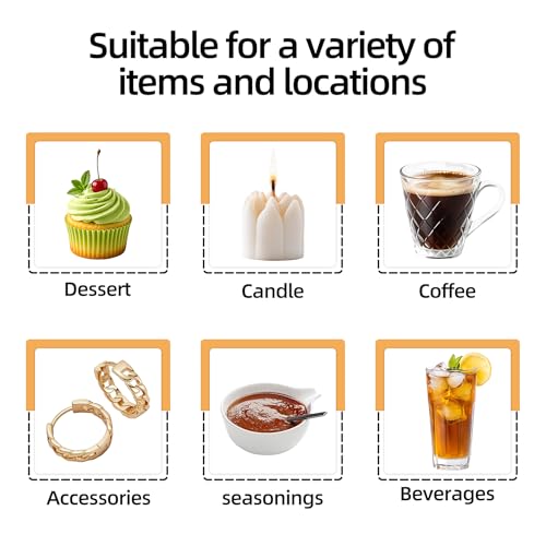 senhilear Amber Glass Coaster Set of 5,Round Glass Coaster,Suitable for Cafes, Dining Tables, Offices, Bars, Terraces (Amber) - Image 4