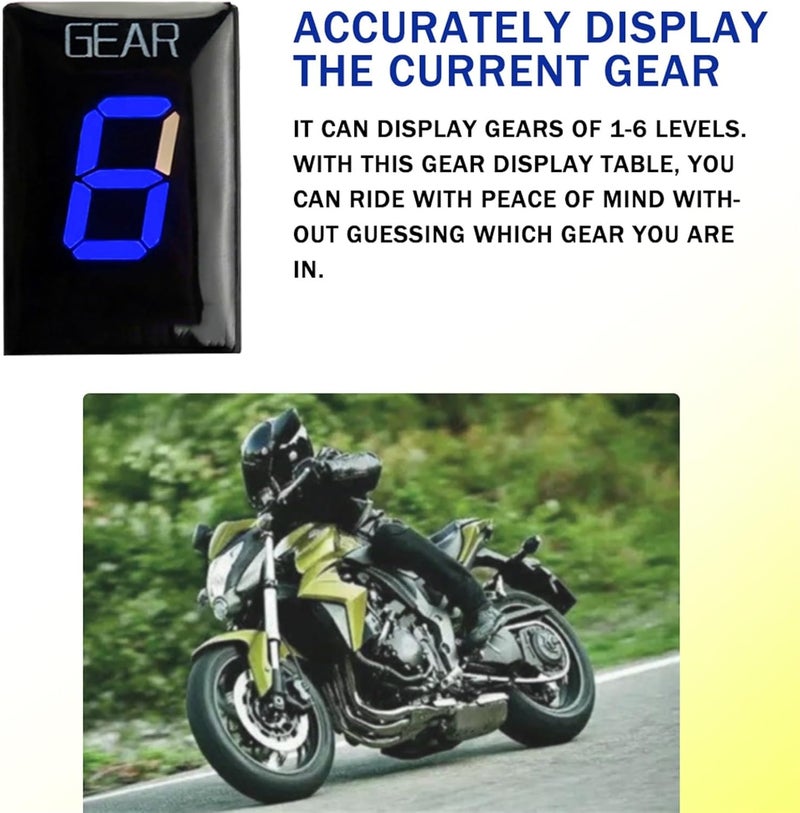 MKVAXR Motorcycle Gear Display Indicator for Suzuki GSR400 GSR600 GSR750 GSF650 GSF1250N - Black - Image 4