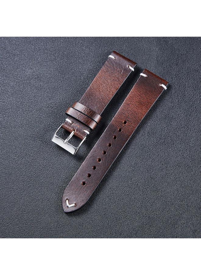 New Color Changing Outlet Leather Strap Retro Oil Wax Italian Antique Ultra Thin Watch Strap Mm