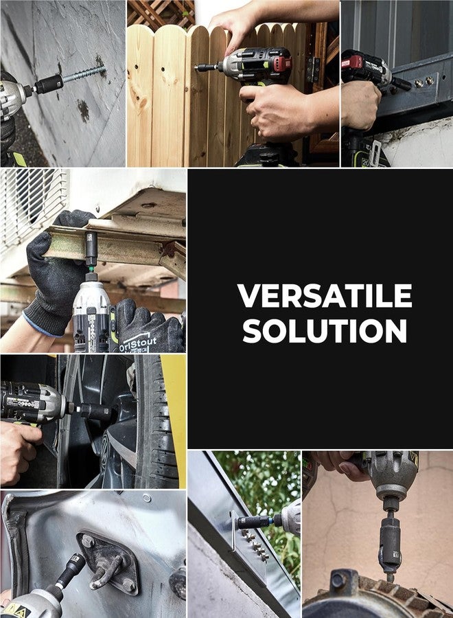 toolant Impact Magnetic Nut Driver Set, 38pcs Impact Driver Bit Set, Deep Nut Driver Set, Impact Socket Adapters, Wing Nut Driver, Bit Extension, 1/4'' Quick Change - Image 4