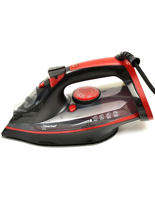 StarSat StarSat SS-IR850 Black, Red 2200W Self-Cleaning, Non-Stick, Spray, Steam, Brust Iron  - Image 1
