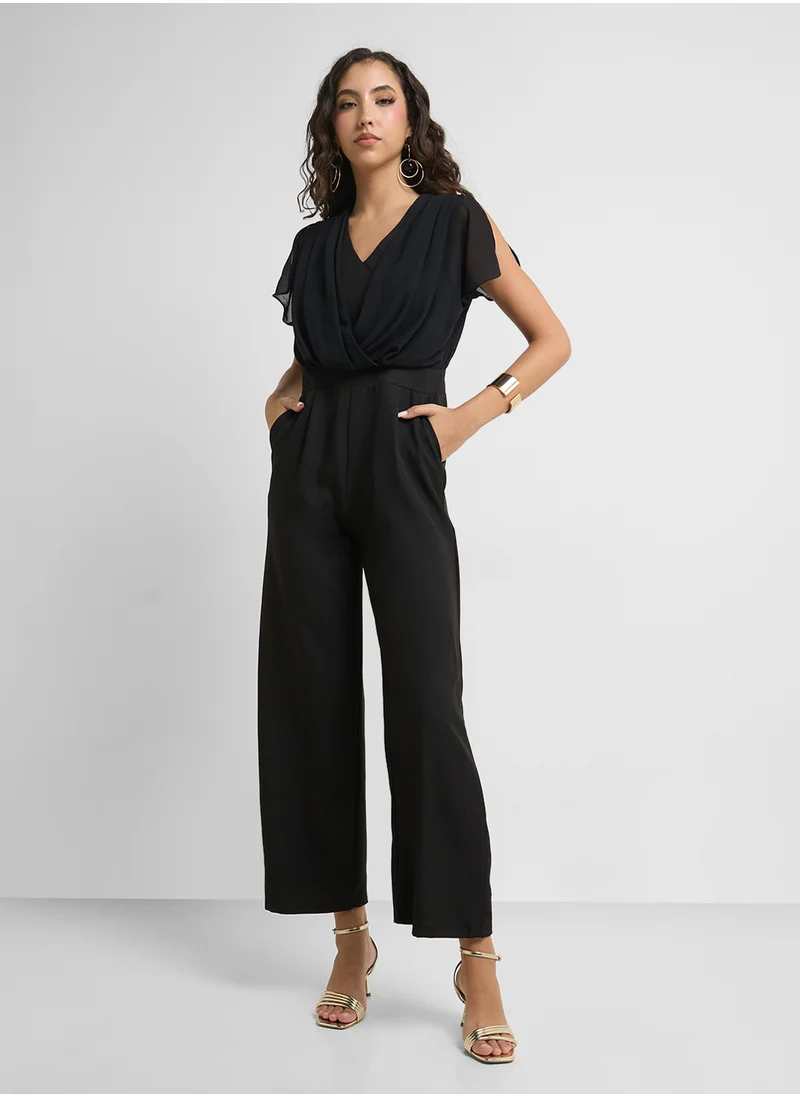 Ginger Cowl Neck Tailored Jumpsuit