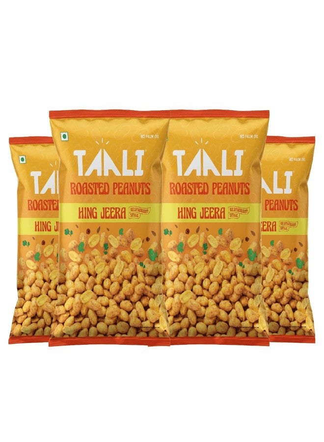 Taali Roasted Peanuts - Hing Jeera |Crunchy Healthy Snacks | No Trans Fat, Gluten free, Roasted Not Fried (Pack of 4 x 140 gms)(weight may vary) - Image 1