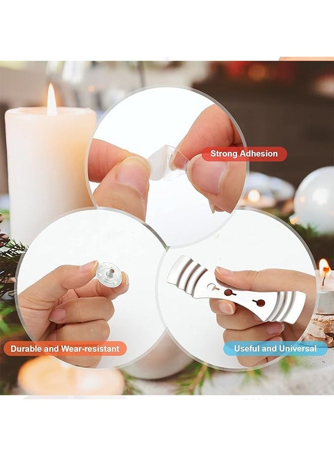 Happy D Candle wick rolls, 200 feet 24-layer braided wick spools, 2 metal candle wick holders, 100 metal fixing tags, 3 candle wick stickers for candle DIY craft making - Image 5