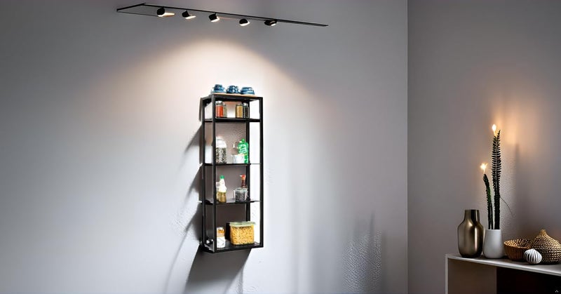 MILAD Wall Shelf 5 Tier Wall Mount Condiment Storage Rack Floating Shelves | Storage Holder | Display Organizer | Wall Shelves (36L*18W*101H cm) - Image 2