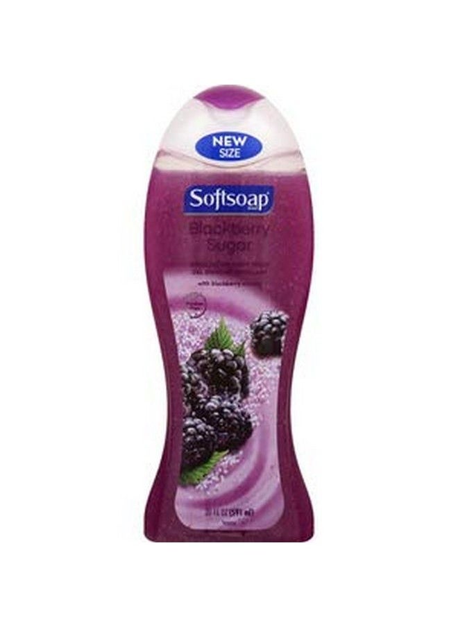 Softsoap - Exfoliating Body Wash Blackberry Sugar Scrub 20 Fl Oz - Image 1