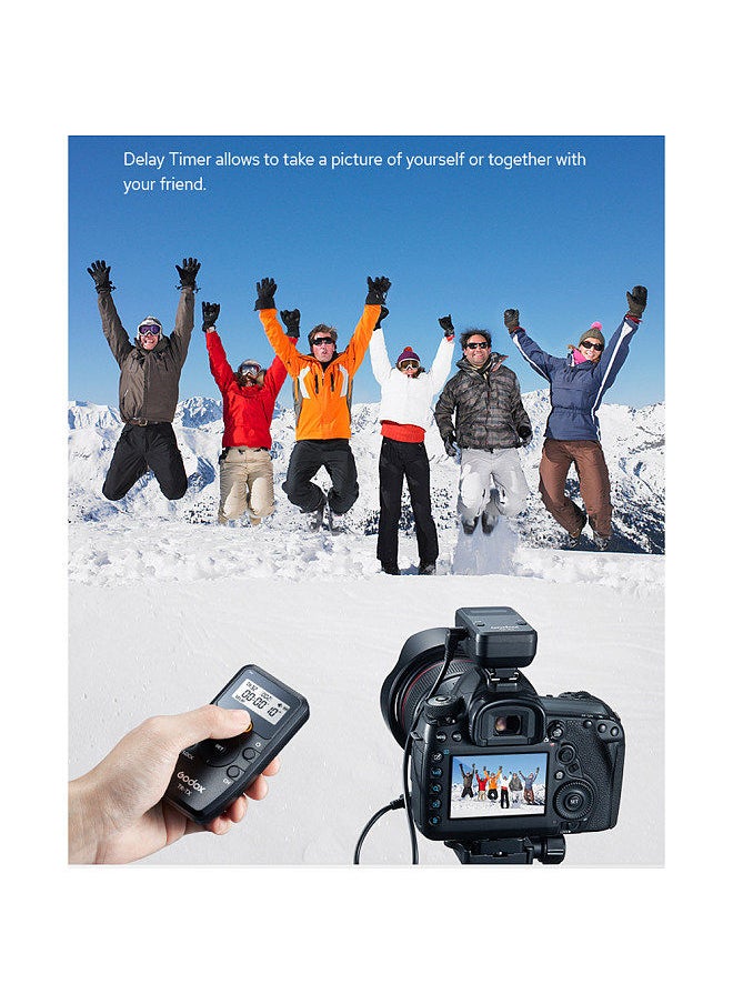 Godox TR Series 2.4G Wireless Timer Remote Control Camera Shutter Remote(Tramsmitter & Receiver) 6 Timer Settings 32 Channels 100M Control Distance