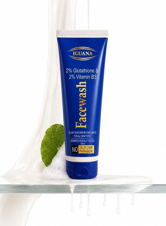 Iguana Vitamin B3 Face Wash for Men & Women, Niacinamide Face Cleanser, Skin Brightening Face Wash, Deep Pore Cleansing, Glow Enhancing Face Wash, All Skin Types