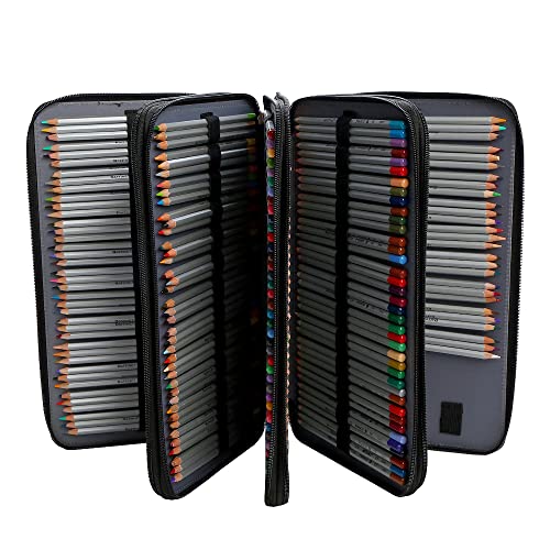Lbxgap Portable Colored Pencil Case Organizer 103 Larger Individual Slots Holds 300 Pcs Pencils with Printing Pattern for Watercolor Pens or Markers, Pencil Case Organizer for Artist - Image 2
