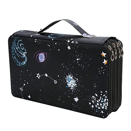 Lbxgap Portable Colored Pencil Case Organizer 103 Larger Individual Slots Holds 300 Pcs Pencils with Printing Pattern for Watercolor Pens or Markers, Pencil Case Organizer for Artist - Image 1