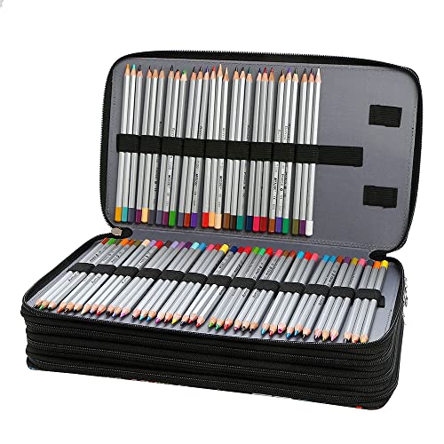Lbxgap Portable Colored Pencil Case Organizer 103 Larger Individual Slots Holds 300 Pcs Pencils with Printing Pattern for Watercolor Pens or Markers, Pencil Case Organizer for Artist - Image 3