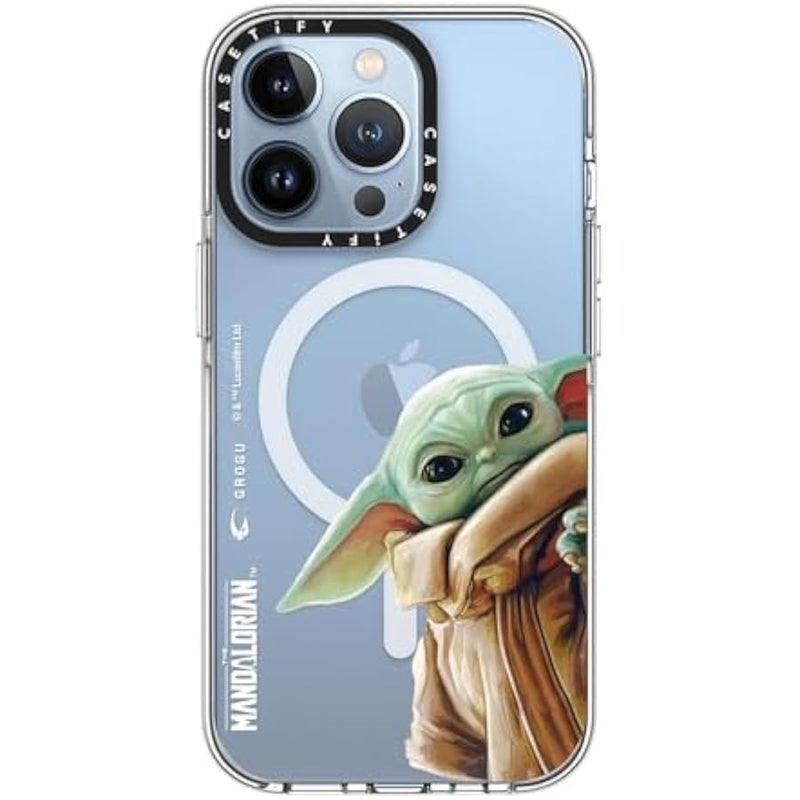 كاستيفي CASETiFY Clear iPhone 13 Pro Case 【Mandalorian Co-Lab/Not Yellowing / 6.6ft Drop Protection/Compatible with Magsafe】 - Grogu - Clear - Image 2
