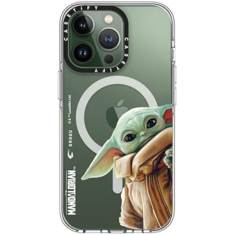 كاستيفي CASETiFY Clear iPhone 13 Pro Case 【Mandalorian Co-Lab/Not Yellowing / 6.6ft Drop Protection/Compatible with Magsafe】 - Grogu - Clear - Image 3