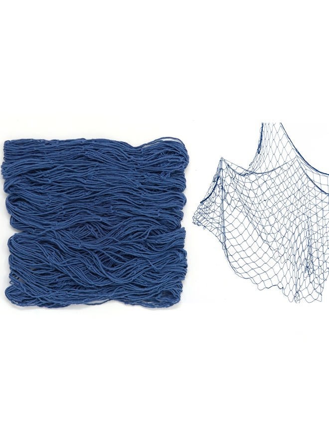 Bluetable Fish Net Decoration Party Decor – Blue Cotton Netting 48” x 144” Inches. Fishnet for Nautical Theme, Pirate Party, Hawaiian Party, Underwater, Beach, Ocean & Mermaid Party. - Image 1