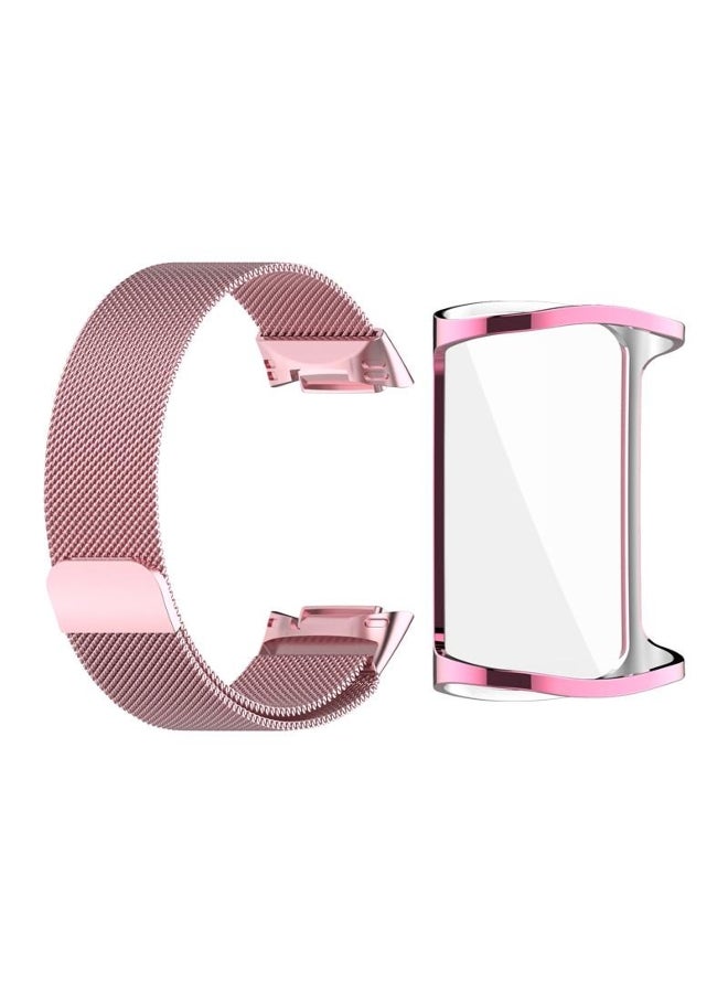 Replacement Stainless Steel Watchband and TPU Shell for Fitbit Charge 6 Wristband for Fitbit Charge5 Accessories