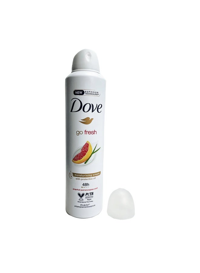 دوف بخاخ كريم مرطب جو فريش للنساء برائحة الجريب فروت والليمون 250 مل - Image 2
